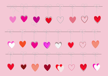 Hearts vector setのイラスト素材