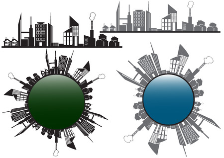 Abstract  building city town design stock vectorのイラスト素材