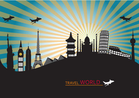 Travel and tourism backgroundのイラスト素材