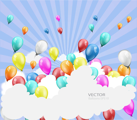 Holiday background with balloons with place for textのイラスト素材