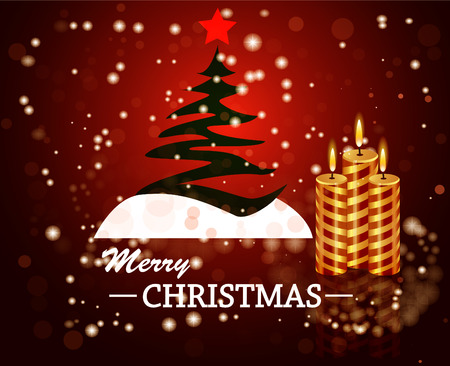 vector christmad with candle designのイラスト素材