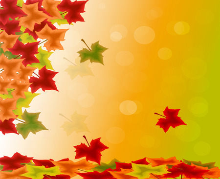 Autumn background with leavesのイラスト素材