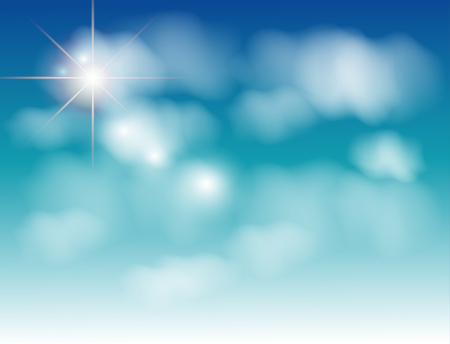 vector clouds with sky designのイラスト素材