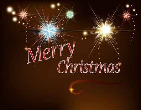 Christmas background with firework vectorのイラスト素材