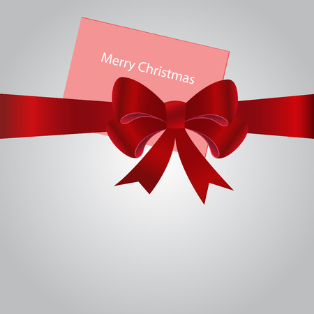 christmas abstract background with red gift bow. Holiday illustration  Vectorのイラスト素材