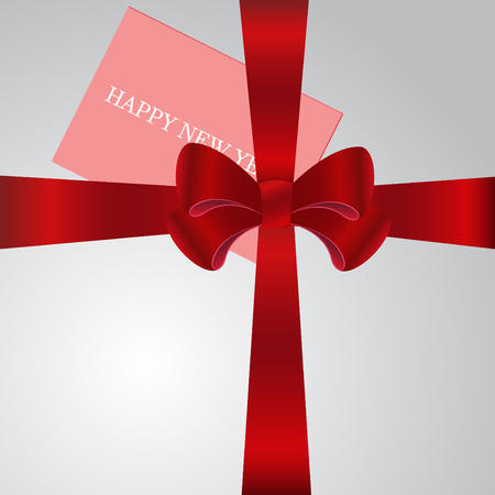 christmas abstract background with red gift bow. Holiday illustration  Vectorのイラスト素材