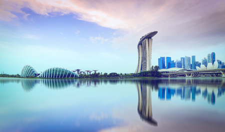 August 24, 2015 Singapore - Landscape of the Singaporeのeditorial素材