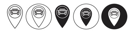 car rental icon vector set collection for web vector set collection for app uiのイラスト素材