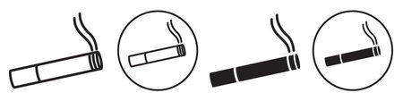 Cigarette icon vector set collection for web vector set collection for app uiのイラスト素材
