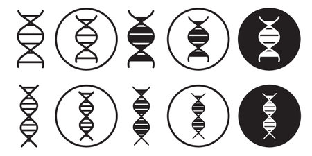 DNA Icon vector set collection for web vector set collection for app uiのイラスト素材