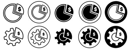 Equity icon vector set collection for web vector set collection for app uiのイラスト素材