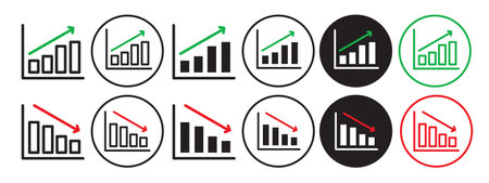 Graph Icon vector set collection for web vector set collection for app uiのイラスト素材
