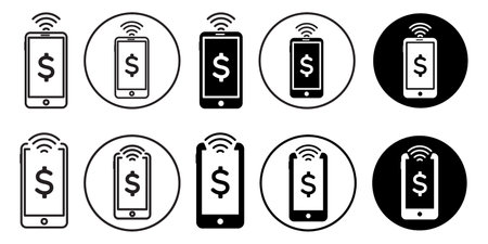 NFC Icon vector set collection for web vector set collection for app uiのイラスト素材