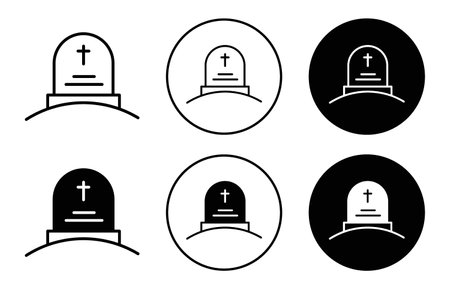 Tombstone icon vector logo set collection for web app uiのイラスト素材
