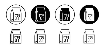 Take away food icon vector  set collection for web app uiのイラスト素材
