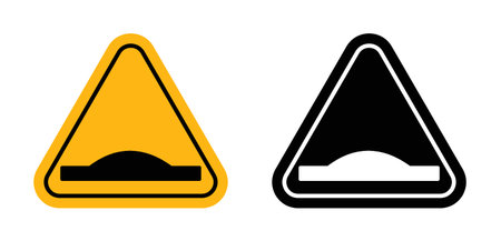 Caution speed Ramps sign vector logo set collection for web app uiのイラスト素材