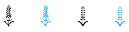 Lavender icon vector logo set collection for web app uiのイラスト素材