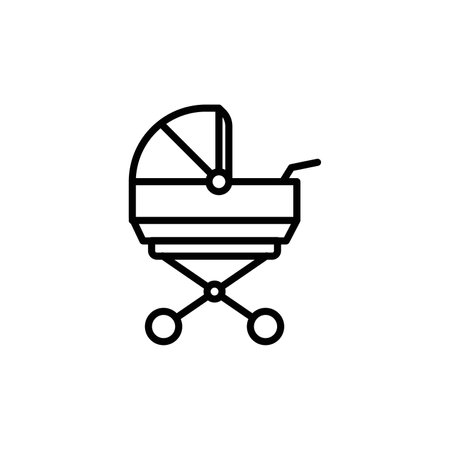 Baby carriage icon vector logo set collection or bundle pack group