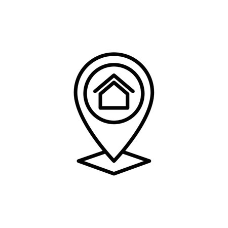 Home location icon vector logo set collection or bundle pack groupのイラスト素材