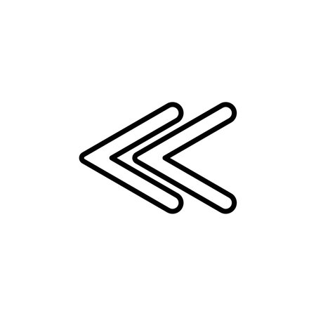 Rewind icon vector logo set collection or bundle pack groupのイラスト素材