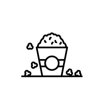 Popcorn icon vector logo set collection or bundle pack groupのイラスト素材
