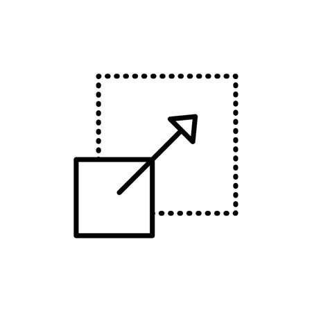 Resize icon vector logo set collection or bundle pack groupのイラスト素材