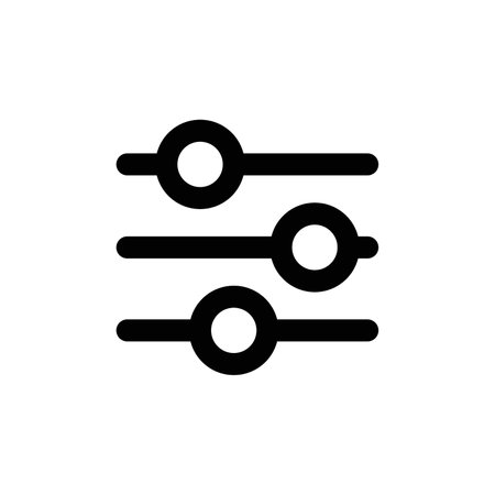 Settings sliders icon vector logo set collection or bundle pack groupのイラスト素材