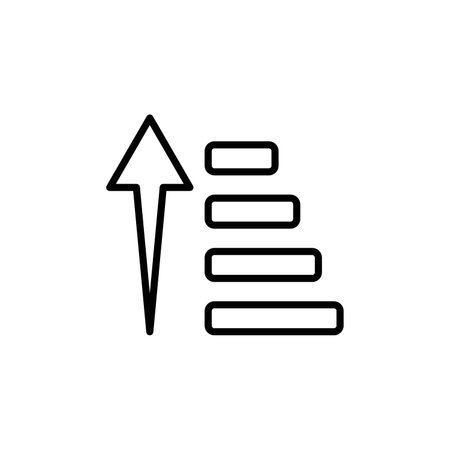 Sort amount up icon vector logo set collection or bundle pack groupのイラスト素材