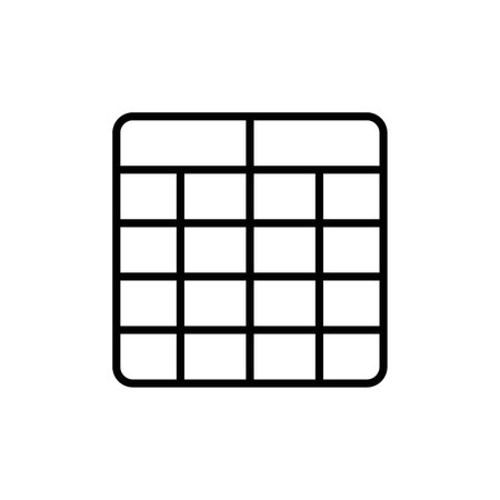 Table layout icon vector logo set collection or bundle pack groupのイラスト素材