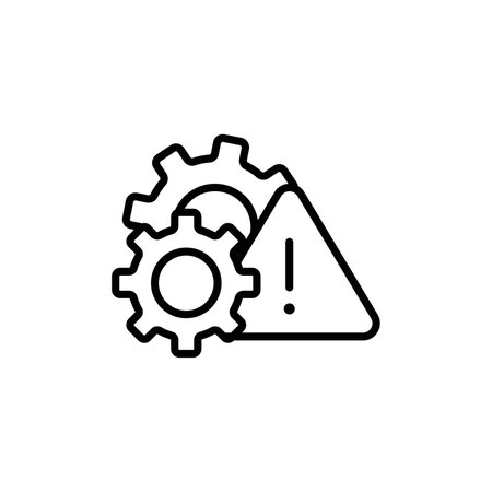 Technical warning icon vector logo set collection or bundle pack groupのイラスト素材