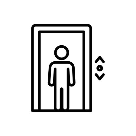elevator lift icon vector   set collection for web app uiのイラスト素材