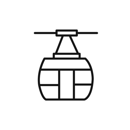 aerial tramway icon vector logo set collection for web app uiのイラスト素材