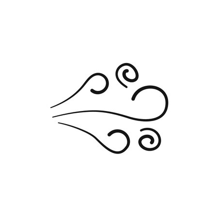Blowing wind icon vector logo set collection for web app uiのイラスト素材