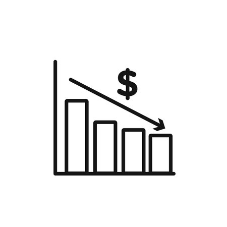 Economic Loss icon vector logo set collection for web app uiのイラスト素材