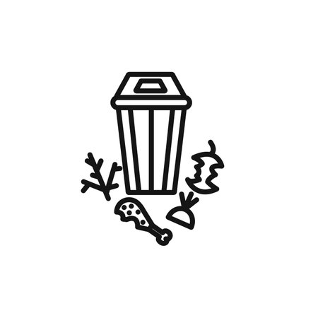 Leftovers Disposal icon vector logo set collection for web app uiのイラスト素材
