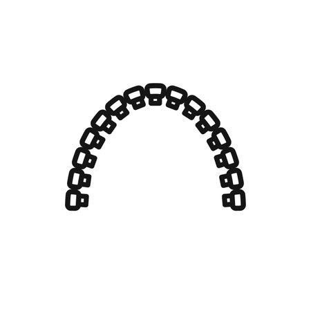 lingual braces icon vector logo set collection for web app uiのイラスト素材