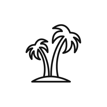 Palm tree icon vector logo set collection for web app uiのイラスト素材