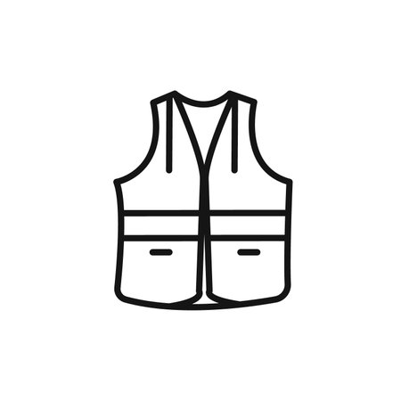 Reflective Police Vest icon vector logo set collection for web app uiのイラスト素材