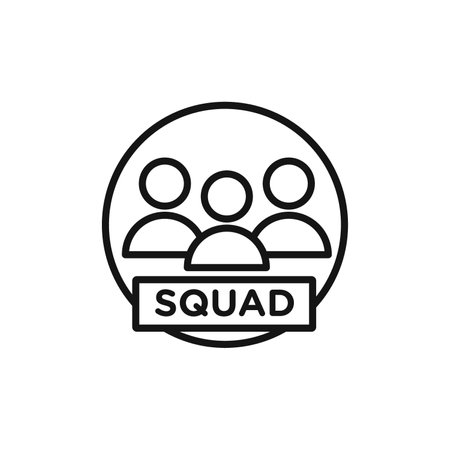 Squad icon vector   set collection for web app uiのイラスト素材