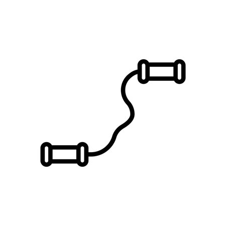 Jump Rope icon logo sign vector outline in black and white colorのイラスト素材