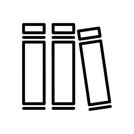 Library icon logo sign vector outline in black and white colorのイラスト素材