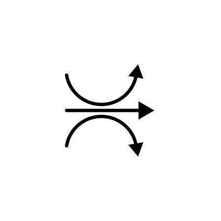 flexibility icon logo sign vector outline in black and white colorのイラスト素材