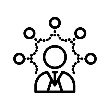 Skills set icon logo sign vector outline in black and white colorのイラスト素材