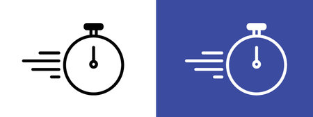 Fasting time icon logo sign vector outline in black and white colorのイラスト素材