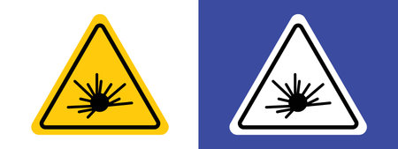 Explosive materials hazard sign logo sign vector outline in black and white colorのイラスト素材