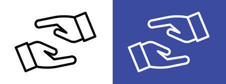 Forgiveness icon logo sign vector outline in black and white colorのイラスト素材