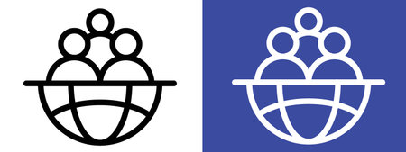 Global leadership icon.epsのイラスト素材