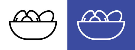 Islamic food date icon logo sign vector outline in black and white colorのイラスト素材