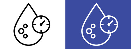 High cholesterol icon logo sign vector outline in black and white colorのイラスト素材