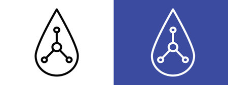 Retinol Icon logo sign vector outline in black and white colorのイラスト素材